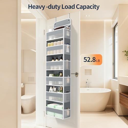 Yecaye Over Door Organizer, 60 lbs Load Capacity, Metal Hanging Storage - Image 5