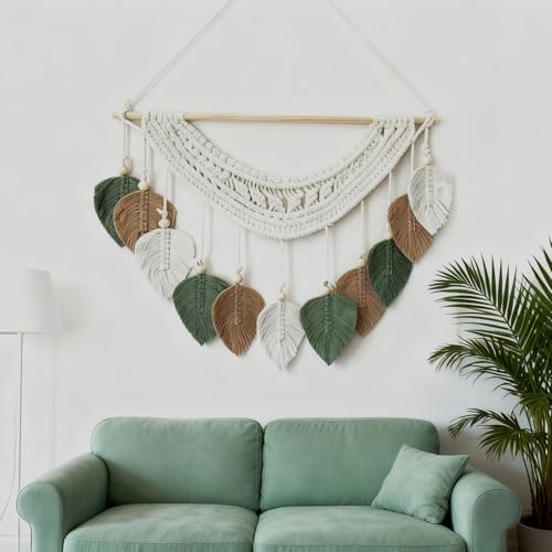 MSFENG Macrame Wall Hanging Tapestry Boho Wall Decor Wall Art Decorations - Image 6