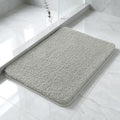 Polyester Bathroom Rug 17"x24" Gray, Non-Slip Soft Shaggy Bath Mat by Kildoss