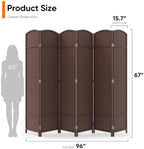 JOSTYLE Outdoor Privacy Screen 6-Panel Folding Room Divider Space Partition - Image 2