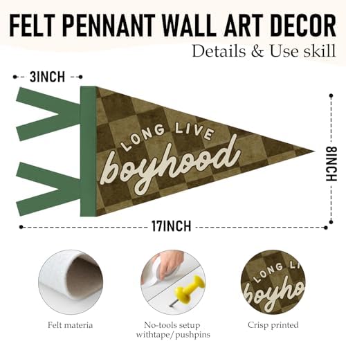 Boyhood Playroom Pennant Banner Boys NurseryToddler Room Wall Decor - Image 6