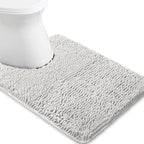 Yeaban Toilet Rugs U-Shape 20"x24", Light Gray by Yeaban