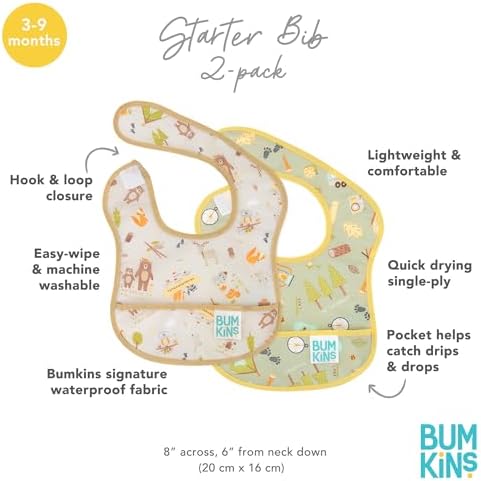 Bumkins Bibs, for Baby Girl or Boy, Infant 3-9 Months, Essential Must Have for - Image 5