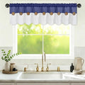 FRAMICS Farmhouse Valance Curtains, Boho Cotton Linen Kitchen Valance, Rustic by FRAMICS