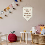 Christian Wall Decor, Praise God From Whom Pennant Hanger Banner - Image 3