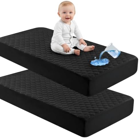 david's kids 2 Pack 52''x28'' Waterproof Crib Mattress Protector Pad Cover by davidskids