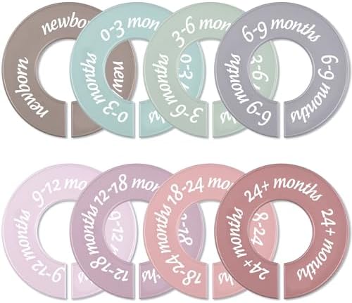 8 Pcs Infant Closet Dividers Nursery, Bright Color by Unknown