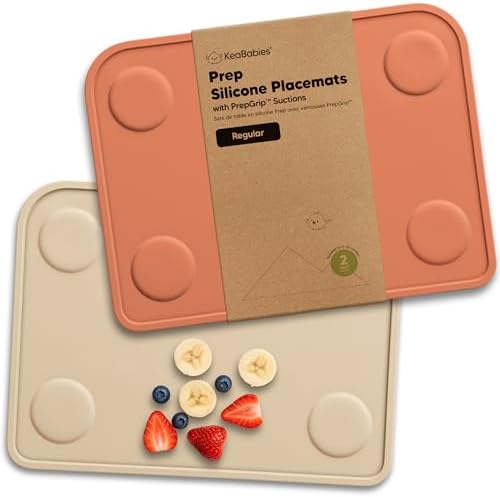 KeaBabies 2pk Silicone Placemats by KeaBabies