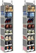 2 Pack Large-Sized Hanging Shoe Organizer 8-Shelf, Hanging Closet Organizer by ROOMTALK