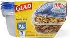 Glad GladWare XL Square Food Storage Containers, 104 oz - Image 2
