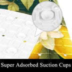 Bathtub Mat Non Slip 26.8x15.1In, Lemon Flower Bath Mat - Image 3