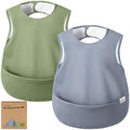 KeaBabies Waterproof Bibs for Baby Girl, 2-pk Lightweight by KeaBabies