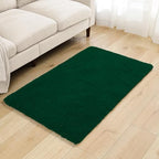 Polyester Bathroom Rug 30"x50" Verdant Green, Large Soft Bath Mat by Kildoss