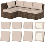 8Pcs Outdoor Cushion Covers, Stretch Patio Furniture Couch Chair Slipcovers by VORSHAPE