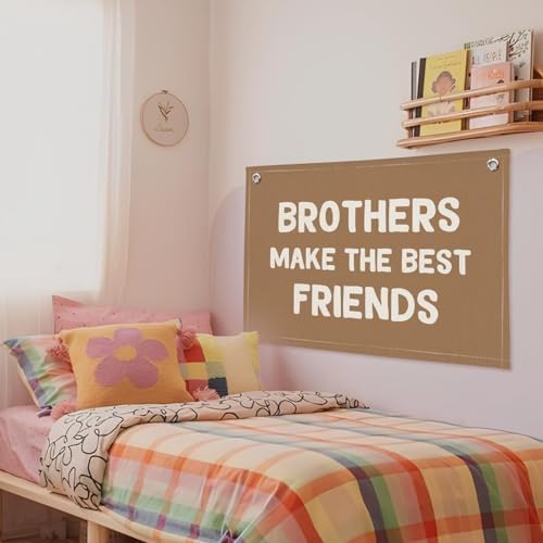 Brothers Make The Best Friends Banner, Boys Room Decor, Toddler Boy Linen - Image 6