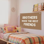 Brothers Make The Best Friends Banner, Boys Room Decor, Toddler Boy Linen - Image 6