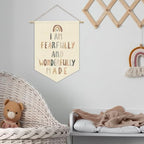 Christian Nursery Wall Art Canvas Banner, Fearfully and Wonderfully Made - Image 7