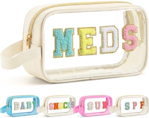 Kacctyen Medicine Bag for Travel Chenille Patch Meds Bags Pill Pouch Portable by Kacctyen