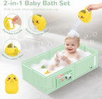 Collapsible Baby Bathtub, Foldable Toddler Bath Tub - Image 4