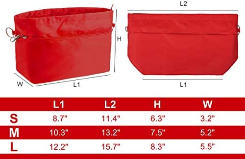 Vercord Handbag Purse Tote Pocketbook Organizer Insert Zipper Closure 11 - Image 2