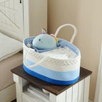 luxury little Diaper Caddy Organizer, Large Cotton Rope Nursery Baby Basket - Image 6