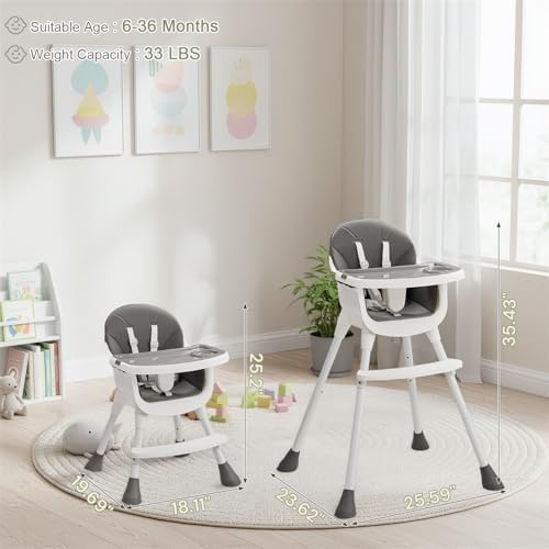 Ktaxon 3-in-1 High Chair for Babies and Toddler - Image 5