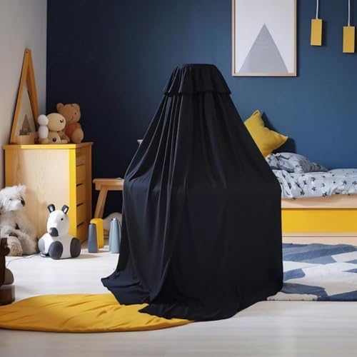 Crib Black Cover, Baby Crib Netting Canopy to Keep Baby in Black Crib Tent and - Image 3