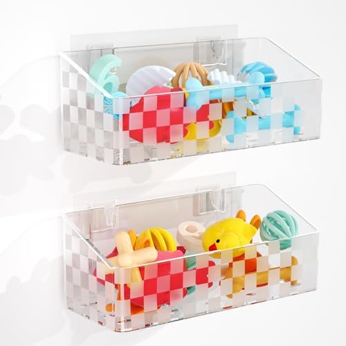 Natheeph Bath Toy Storage Holder Clear Bathtub Toy Storage Organizer by Natheeph