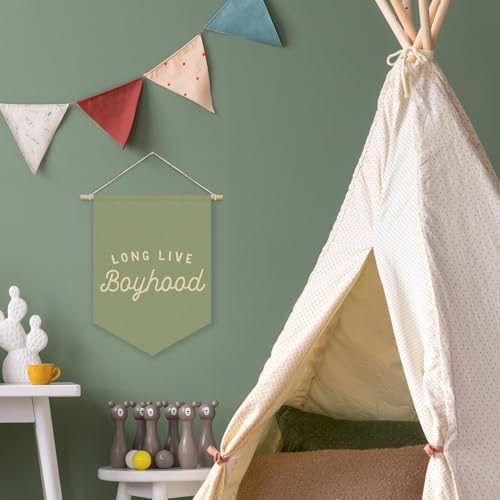 Long Live BoyHood Banner Sage Green Decor Boy Room Decor, Nursery Playroom Wall - Image 3
