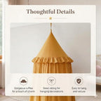 Bed Canopy for Girls, Princess Crib Canopy for Nursery, Dreamy Soft Hanging - Image 3