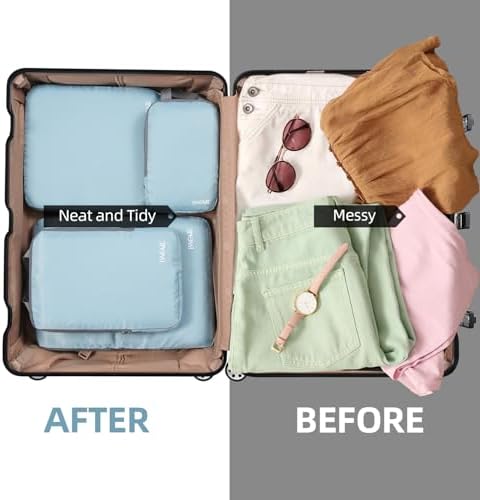 BAGAIL 4 Set/6 Set/8 Set Compression Packing Cubes Travel Accessories - Image 6