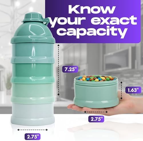 Mommy's Helper Pak N' Stak Baby Formula Dispenser, 4 Compartments - Image 6