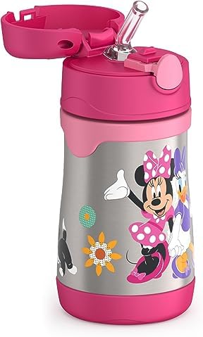 THERMOS Vacuum Insulated Stainless Steel 10oz Straw Bottle, MINNIE MOUSE - Image 5