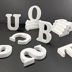 6 Inch White Wooden Letters, Unfinished Wood Letters - Image 5