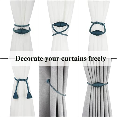 Magnetic Curtain Tiebacks Rope Decorative Holdbacks - Image 5