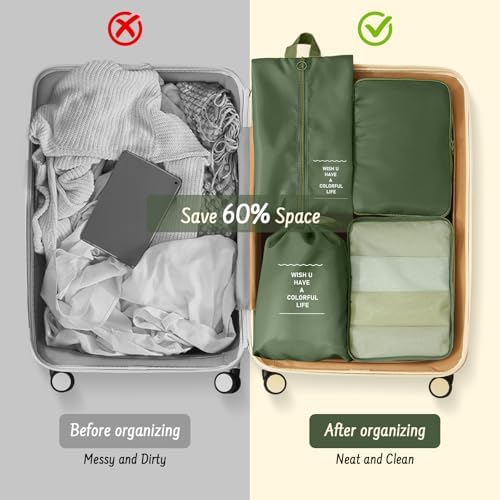 Packing Cubes for Travel 8 Set Luggage Organizer Bags - Image 7