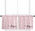 Vandarllin Pink Valentine's Day Kitchen Curtains and Valances Set, Valentines - Image 5