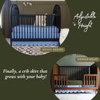 100% Microfiber Scalloped Mini Crib Skirt 24"x 38" - Image 3