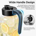 Mason Jar Pitcher, 64 oz, Glass Pitcher - Image 3
