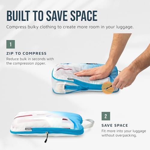 TRIPPED Travel Gear Large Compression Packing Cubes 7-Piece Set - Image 4