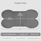 PWTAA Dog Food Mat Anti-Slip Silicone Dog Bowl Mat Thicker Pet Placemat - Image 2