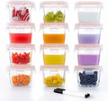 Luvan 6oz Baby Food Storage Containers, Baby Food Containers Glass Stackable by Luvan