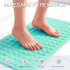 Anti-Slip Bathtub Shower Mat 28×15 Inch Turquoise Green - Image 4