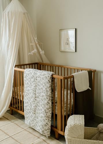 Oilo Woodland Crib Bedding Set, 5-Layer Organic Cotton Muslin Crib Quilt & Sham - Image 7