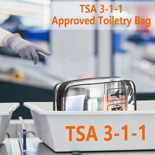 Clear Makeup Bags TSA Approved Toiletry Bag-6Pack - Image 3