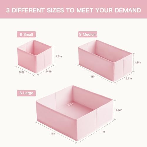 Criusia Drawer Organizer Clothes, 21 Pack Dresser Organizer - Image 4