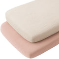 Konssy 2 Pack Muslin Bassinet Sheets by Konssy