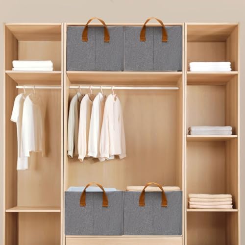 SNWDN 4 Pack Closet Cloth Storage Bins - Image 5
