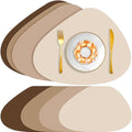 100 Pcs Disposable Paper Placemats Bulk 16.5"x13" Pebble Shape Place Mats by Gandeer