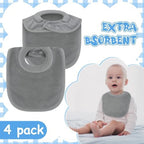 Twistover 8/4pcs Baby Bibs Towel Absorbent Padded Neck Collar - Image 6